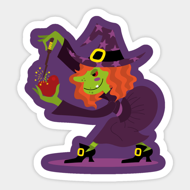 Witch spell Sticker by JoanaJuheLaju1